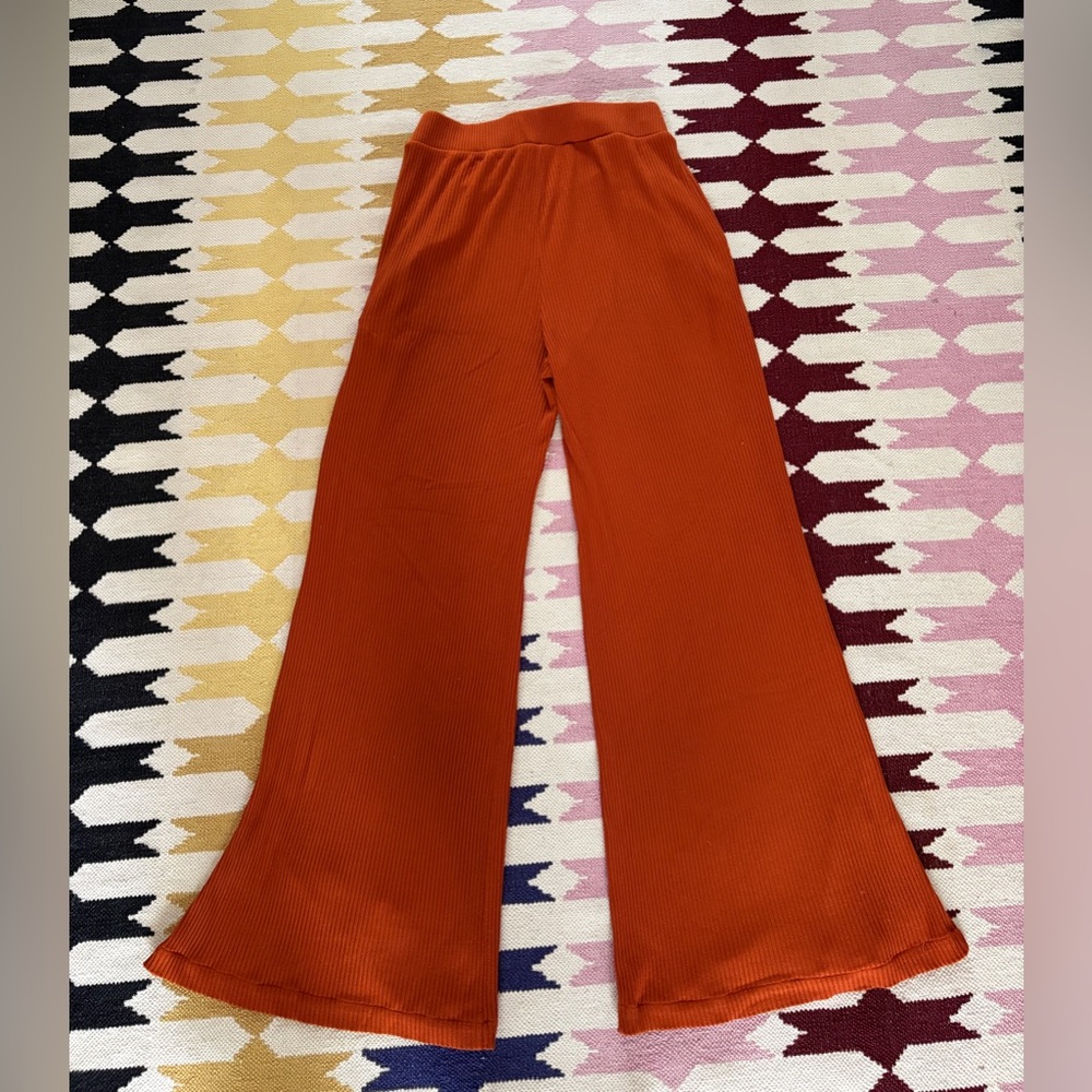 Whimsy + Row Terracotta Wide-Leg Pants - Picture 4 of 4